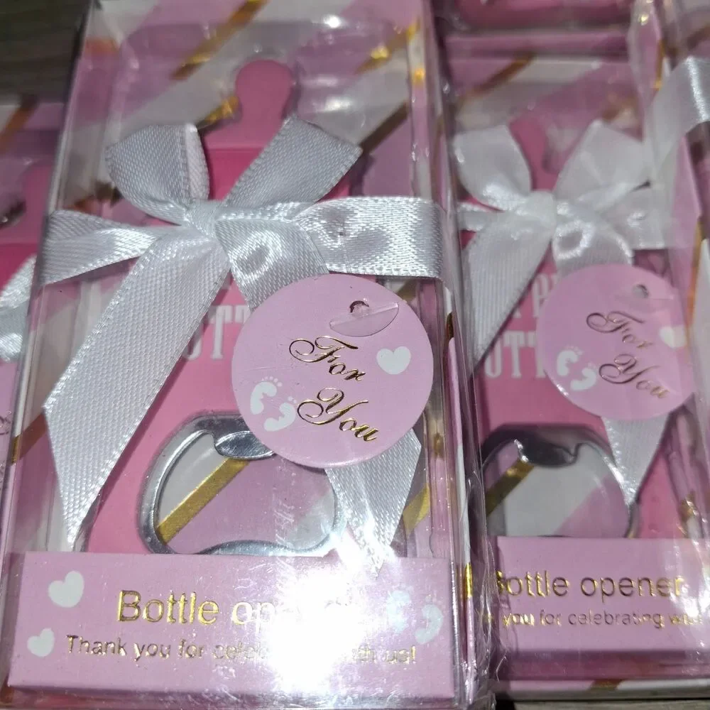 Baby Girl Shower Lot 6 Bottle Openers 2 pks Scratch-off game bag of plastic pins